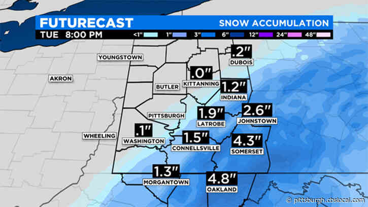 Pittsburgh Weather: Winter Weather Advisory In Effect For Parts Of Area, Lake Effect Snow Possible Wednesday