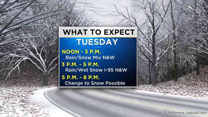 TIMELINE | When Is Snow Expected In Maryland Tuesday?