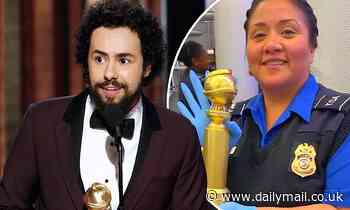 Golden Globe winner Ramy Youssef shares video of TSA agent fondling his trophy at LAX security line