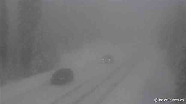 Up to 70 cm of snow possible on some B.C. highways; drivers warned against travel