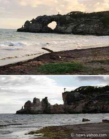 Puerto Rico earthquakes destroy tourist landmarks Punta Ventana and Ruinas del Fara