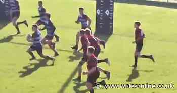 The award-winning try scored by a Welsh teenager who literally ran the length of the field