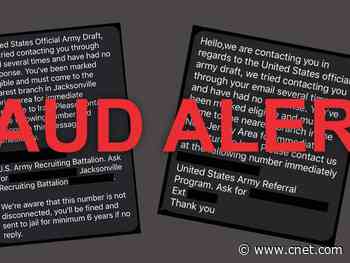 US Army says texts about draft are fake     - CNET