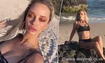 MAFS' Jessika Power channels 'sexy mermaid' as she poses in a bikini on the beach after kidney woes