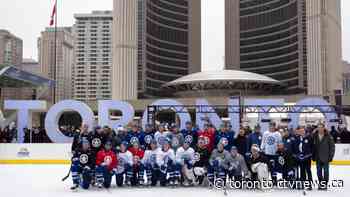 Toronto Maple Leafs will hold outdoor practice at Nathan Phillips Square this afternoon