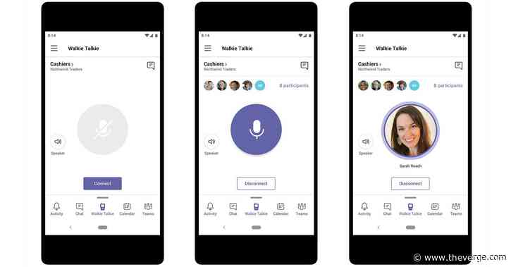 Microsoft Teams is getting a Walkie Talkie feature so you can reach colleagues all day long