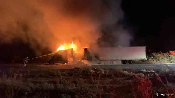 Overnight semi-truck fire causes delays on I-19 near Green Valley