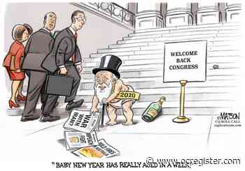 Baby New Year is aging fast: Political Cartoons