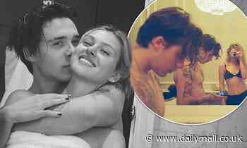 Brooklyn Beckham poses for romantic snap straight out of the shower with Nicola Peltz