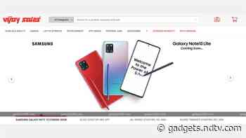 Samsung Galaxy Note 10 Lite Launching Soon in India, Vijay Sales Reveals