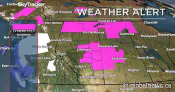 Extreme cold warnings in place for central, northern Alberta as wind chills dip to -40