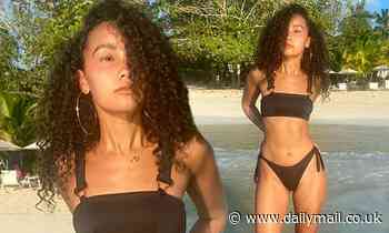 Leigh-Anne Pinnock looks sensational in a black two-piece during her Jamaican getaway