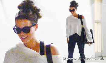 Kate Beckinsale looks fit as she leaves the gym after denying she's involved with Machine Gun Kelly