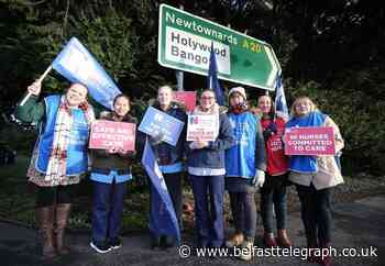 Northern Ireland healthcare workers take to picket lines as Stormont deal on table