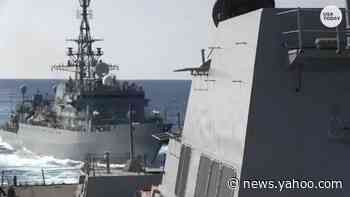 Russian ship 'aggressively approached' a US destroyer in North Arabian Sea, Navy says