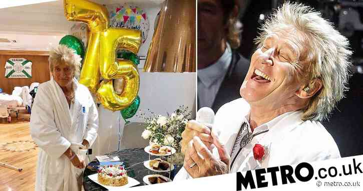 Rod Stewart back on his feet as he celebrates 75th birthday following alleged battery charge