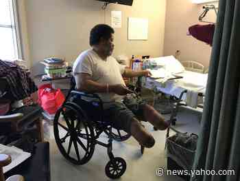 A vet's prosthetic legs were repossessed two days before Christmas. He got them back, but broken