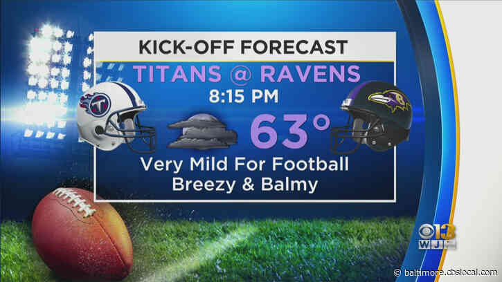 Ravens Game Day Forecast: Warm, Breezy, Dry