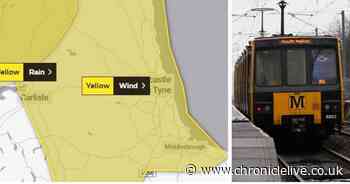 Trees on train tracks, roads closed and chimney collapses as gales of more than 50mph hit North East