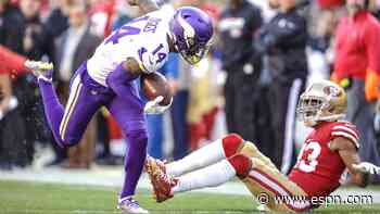 Stefon Diggs holds on for 41-yard TD catch from Kirk Cousins
