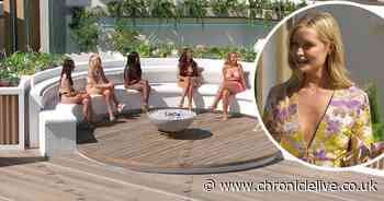 Love Island girls enter the villa but twins Eve and Jess Gale are missing