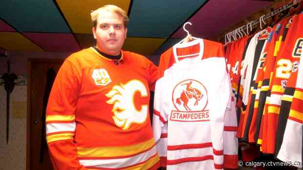 Canmore man collects jersey from every era of Calgary's pro hockey teams