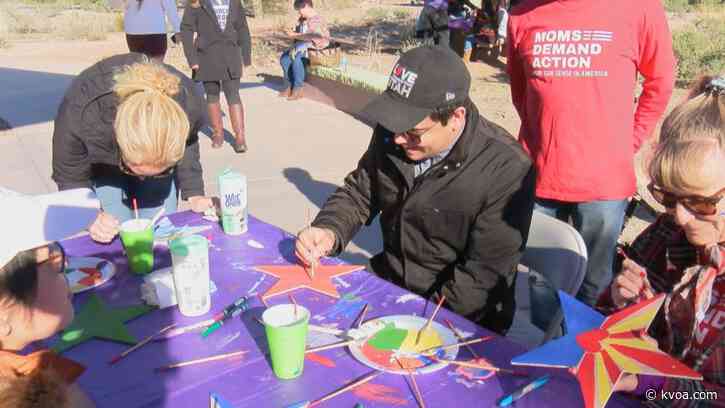 Hundreds paint Stars of Hope at Christina Taylor Green Park