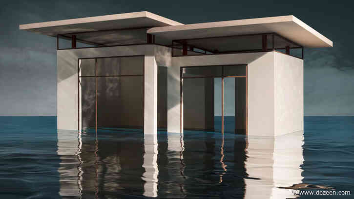 James Casebere's photographs depict fictional refuges emerging from flooded landscapes