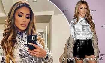 Larsa Pippen cuts a chic figure in black leather shorts and a bodysuit at PrettyLittleThing event