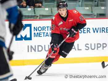 Blades newcomer Rhett Rhinehart settles into lineup, gets early assignment against former Prince George Cougars team