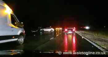 Car crashes on the M4