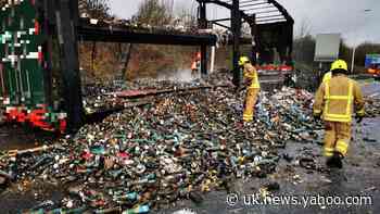 Pringles burnt to a crisp in vehicle fire on motorway