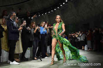 Jennifer Lopez Wears a 2020 Spin On Her Iconic Dress in Versace's New Campaign