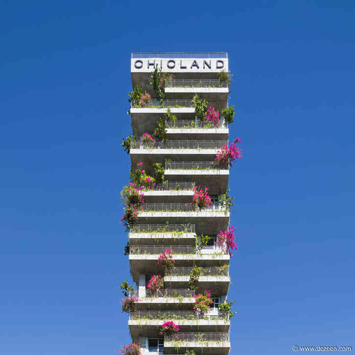 Tropical plants cover the balconies of Chicland hotel in Vietnam