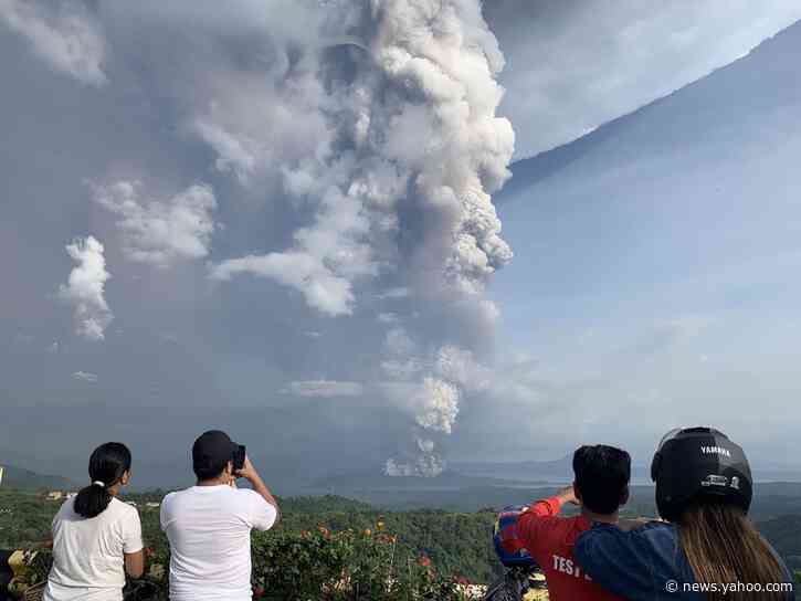 Philippine volcano halts flights, forces evacuations