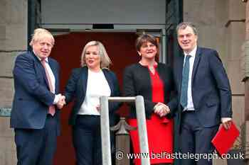 Prime Minister Boris Johnson arrives in Northern Ireland for Stormont deal finance talks