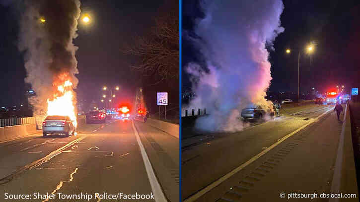 1 Person Hurt After Vehicle Crashes On Route 28, Bursts Into Flames