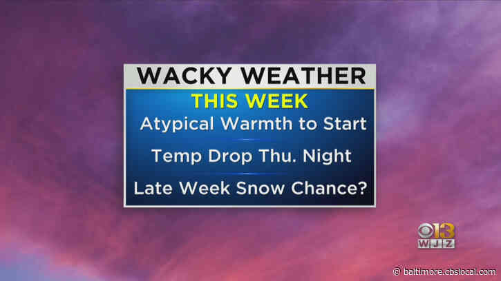 Maryland’s Wacky Weather Week Starts With Atypical Warm Temps, But Ends With Snow Chance Friday