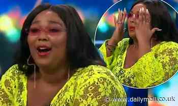Lizzo jokes she's 'hungover' and sweating 'pure tequila' on The Project