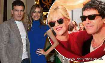 Antonio Banderas, 59, cosies up to glamorous girlfriend Nicole Kimpel, 38, in Malaga after Oscar nod