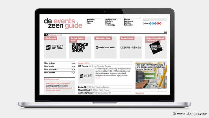 Dezeen Events Guide lists the key architecture and design events around the world