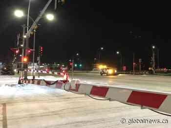 Extreme cold affecting LRT tracks near Southgate Centre