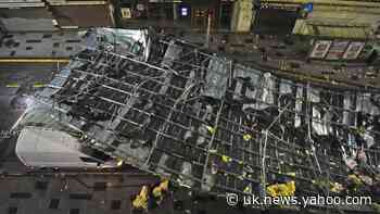 Roof blown off apartment block in Slough