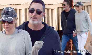Anna Faris and fiance Michael Barrett go for a stroll in LA after Allison Janey confirmed engagement