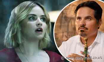 Lucy Hale realizes Michael Pena is up to no good in thriller Fantasy Island's first look images