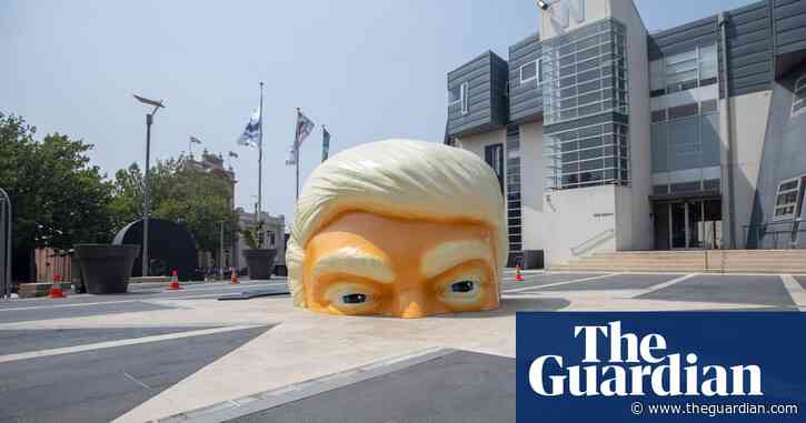 'This is an ugly work': Donald Trump's giant empty head descends on Ballarat