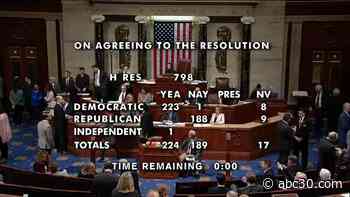 House votes to send Trump impeachment to Senate for trial | LIVE