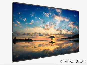 This 120-inch projector screen is only $17.99     - CNET