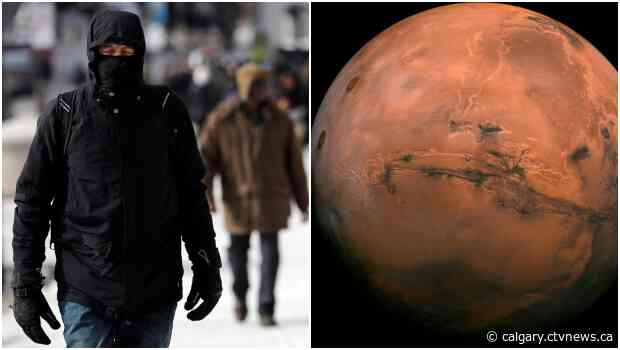 Warmest temperature in Alberta still colder than the warmest temperature on Mars