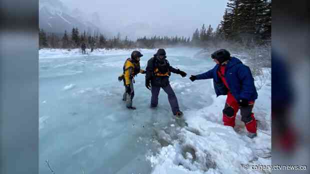 Stranded American tourists rescued along the Bow River in Canmore